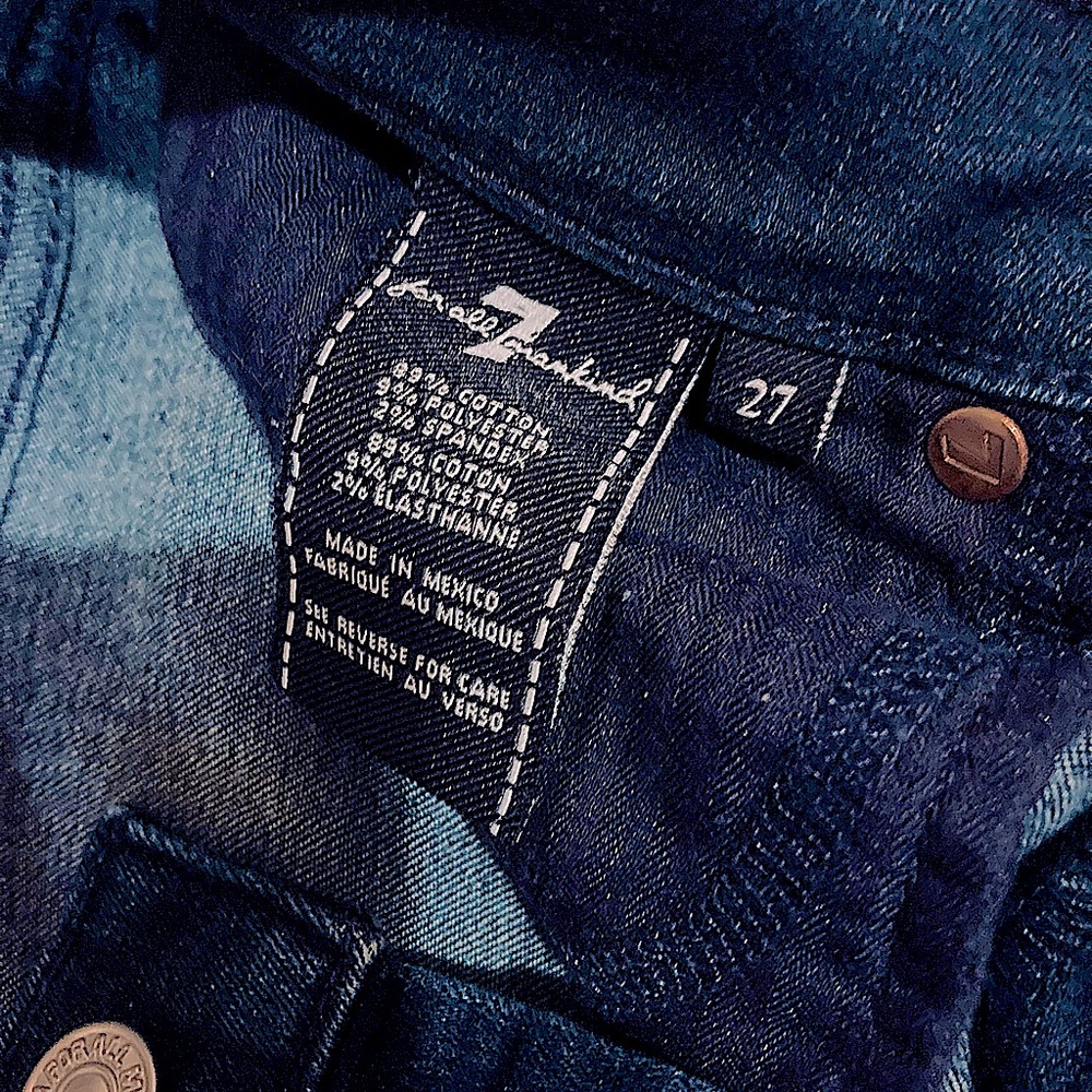 🍄 7 for all Mankind cropped Gwenevere dark indigo jeans 🌻 - Picture 7 of 7